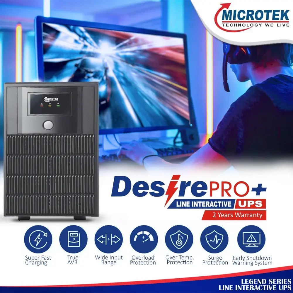 Desirepro+line Interactive Ups 2000va - Color: Black