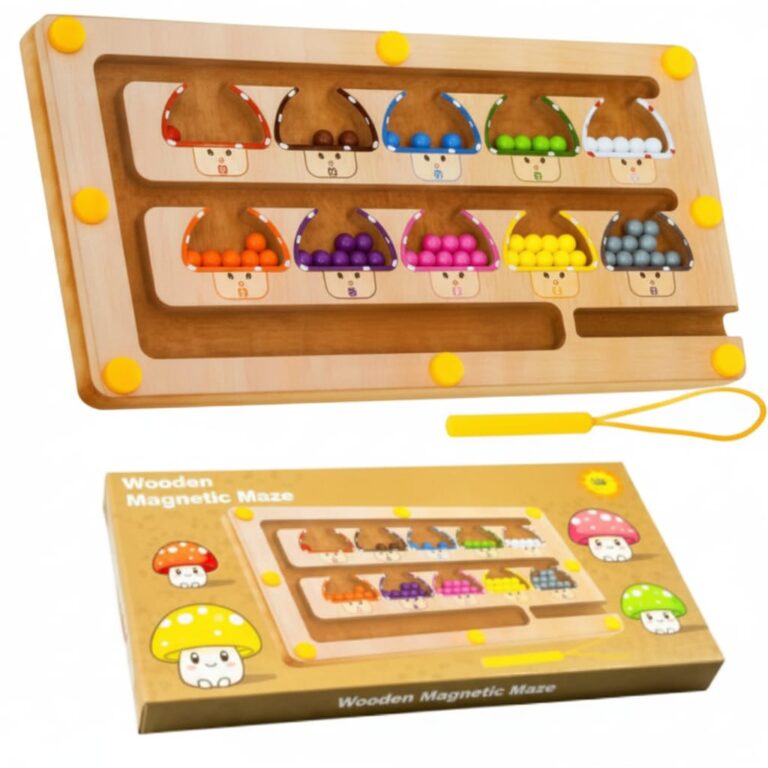 Magnetic Maze Wooden - Size: Approx. 30 X 30 X 1.5 Cm