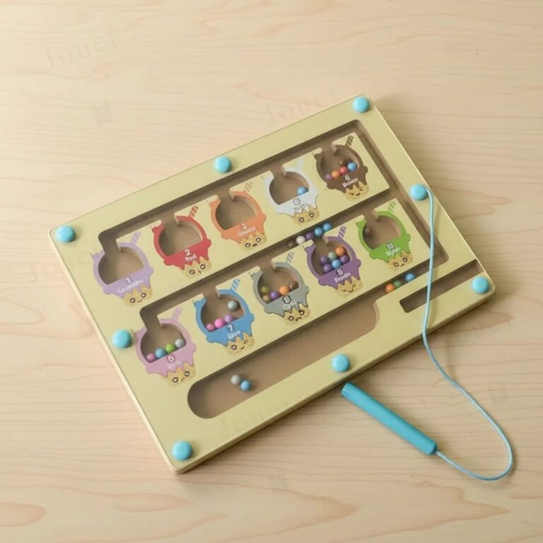 Magnetic Maze Wooden - Size: Approx. 30 X 30 X 1.5 Cm