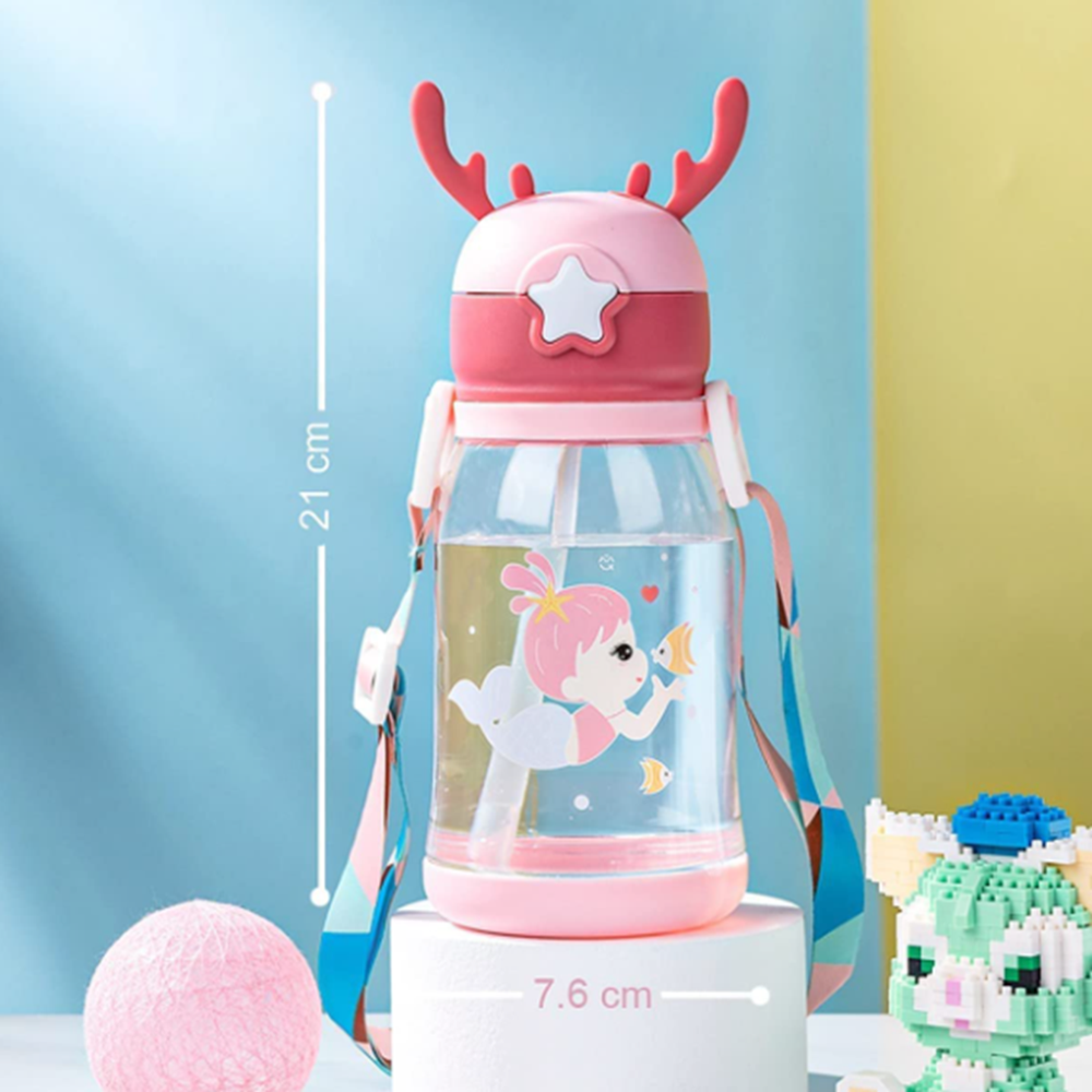 Deer Kids Water Bottle - Capacity: 450 Milliliter (Ml)