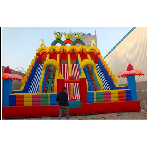 26x26 ft 6 Lane Bouncy - Heavy Duty PVC Tarpaulin, Multi-Color, 6 Lanes, Foldable, 2.5 HP Blower
