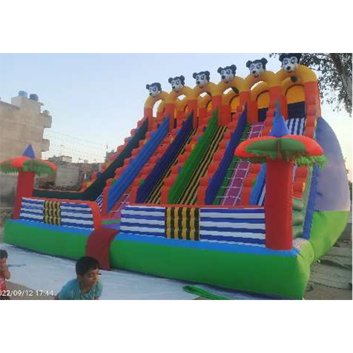 26x24 ft 6 Lane Bouncy - Commercial Grade PVC Tarpaulin, 26x24 ft, Multi-Color | 6 Separate Jumping Lanes, CE/UL Certified Blowers, Custom Branding