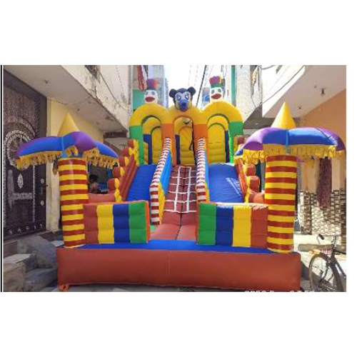 12X18 Ft 3 Lane Bouncy - Jumping Height: Approx. 6-7 Feet (Slide Height)