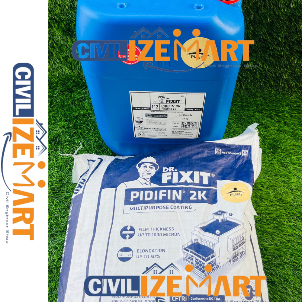  Dr. Fixit Pidifin 2K: Flexible Cementitious Coating for Waterproofing