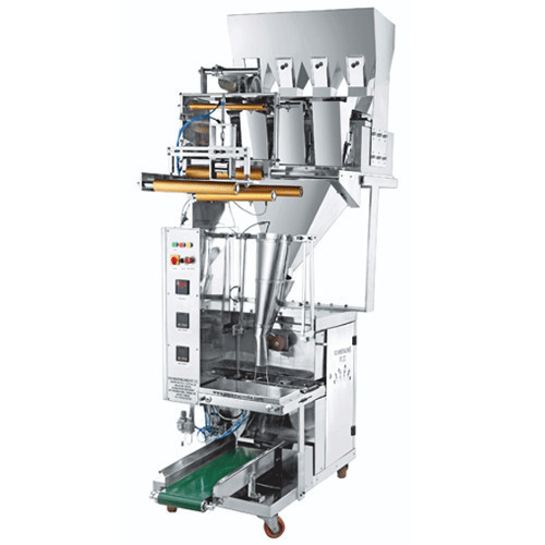 Half Pneumatic Four Head Machine - Mild Steel And Stainless Steel, 750x560x1800 Mm | Silver Finish For Potato Chips And Flaky Snacks, Lightweight 1000g