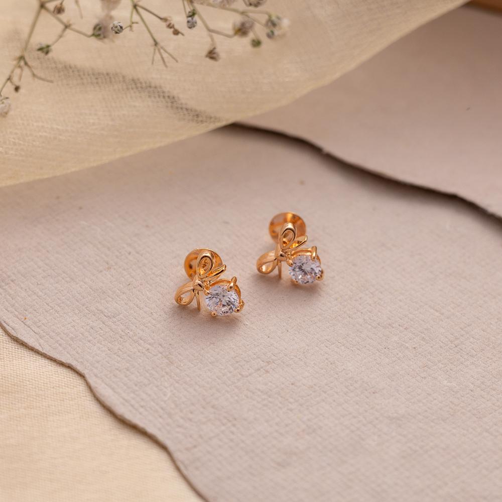 Earring 6 - Gold Plated Metal Alloy with Enamel, Medium Teardrop, Multicolor Glass Crystals, Floral Motif, Handmade, Tarnish Resistant