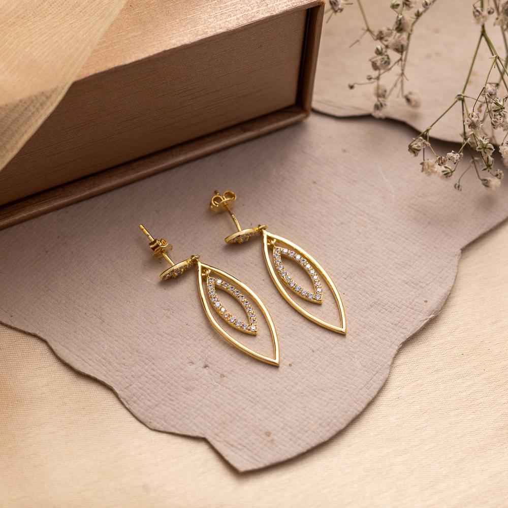 Earring 12 - Alloy Medium 5cm Pink White, Floral Teardrop Dangler, Handcrafted Glossy Finish
