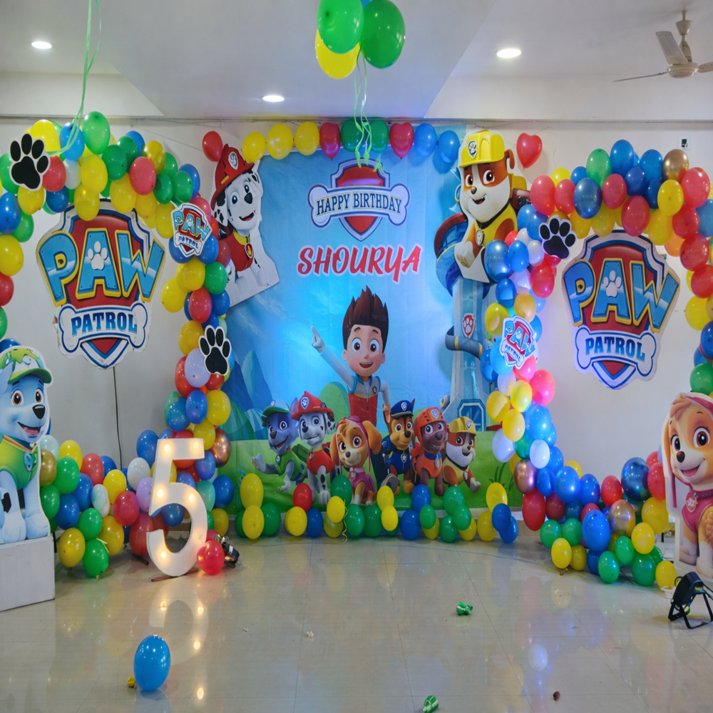 Paw Patrol Theme Birthday Party Ring Backdrop
