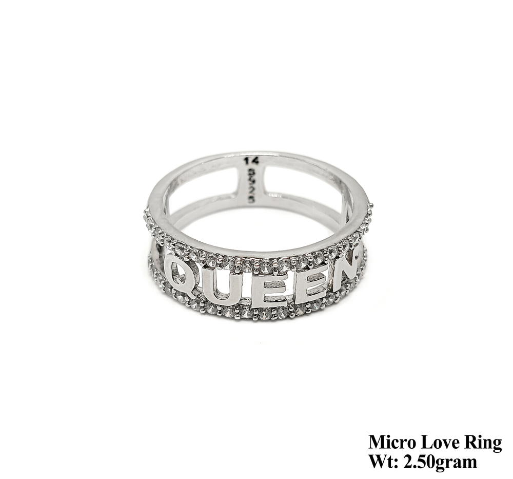 92.5 New Design Silver Micro Love Ring