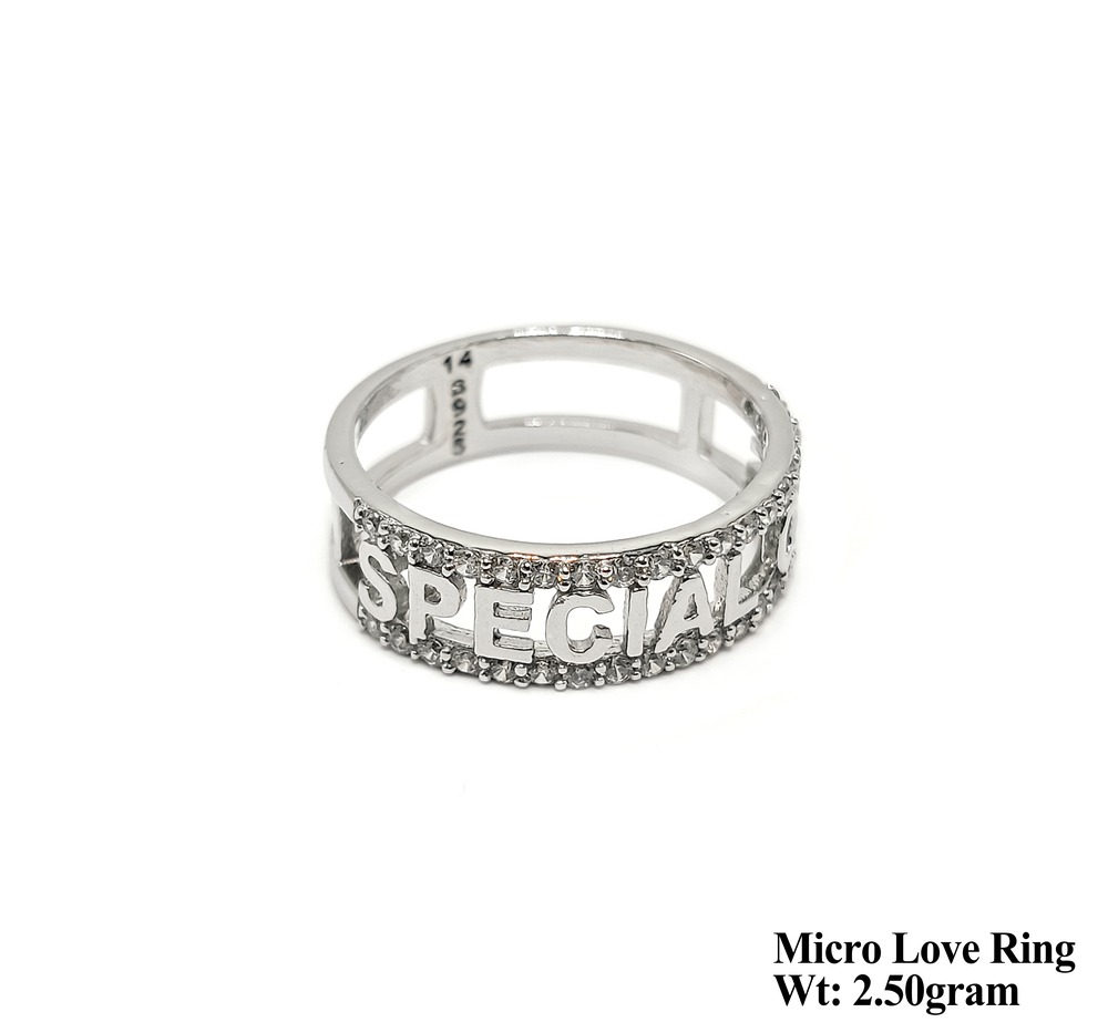 92.5 New Design Silver Micro Love Ring