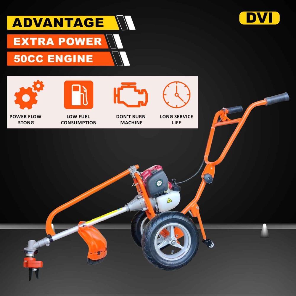 Trolley Brush Cutter With Vertiller Attachment