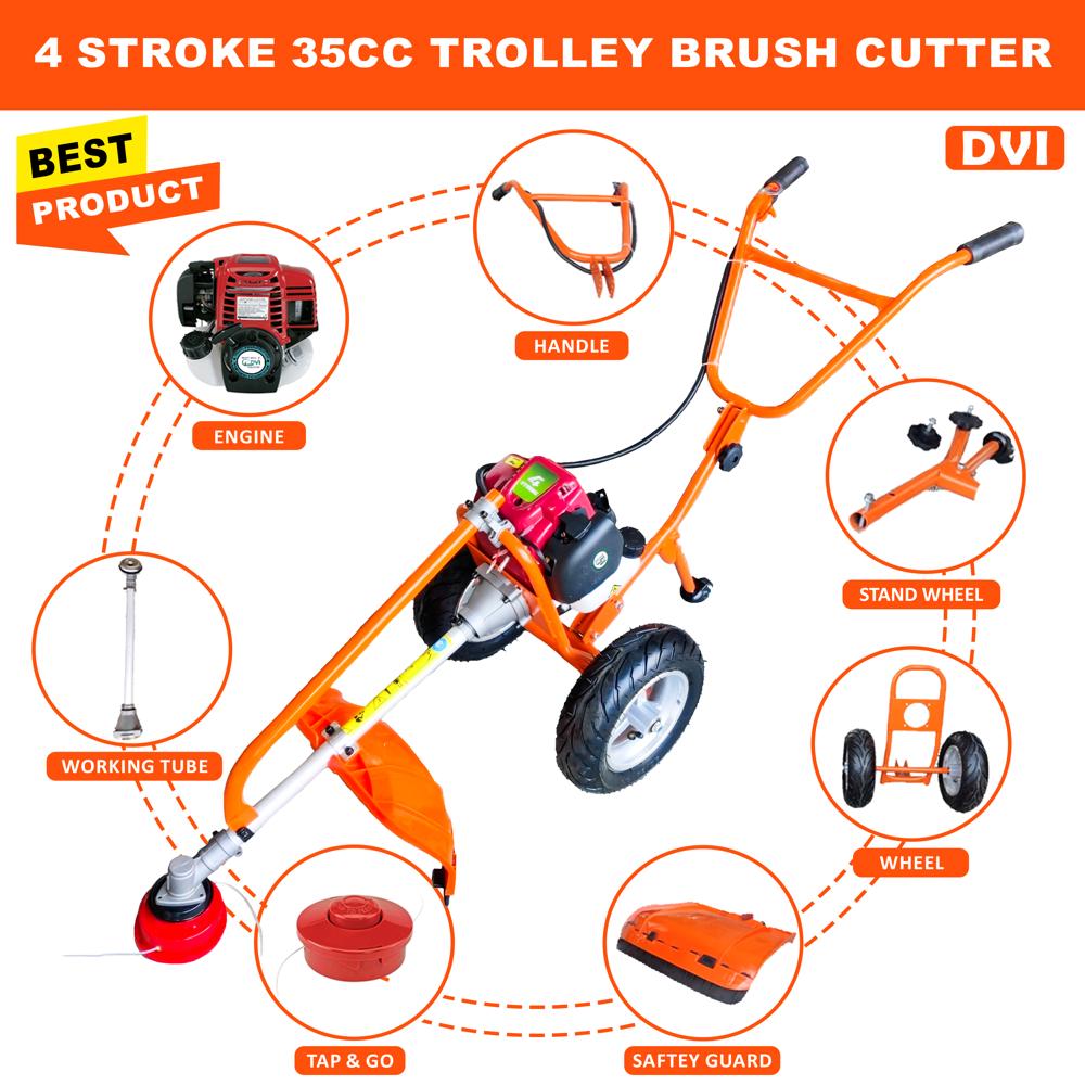 4 Stroke Trolley Brush Cutter