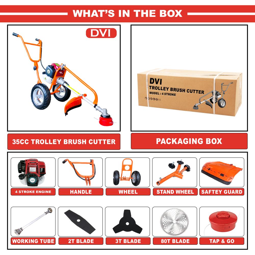 4 Stroke Trolley Brush Cutter