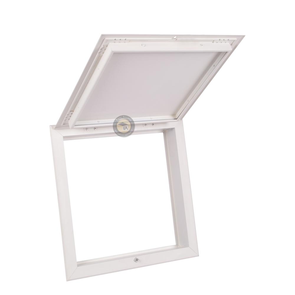 GI powder-coated access panel with push lock