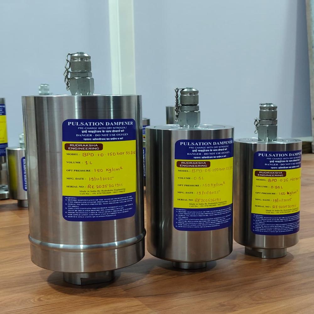 Diaphragm type gas filled dampener