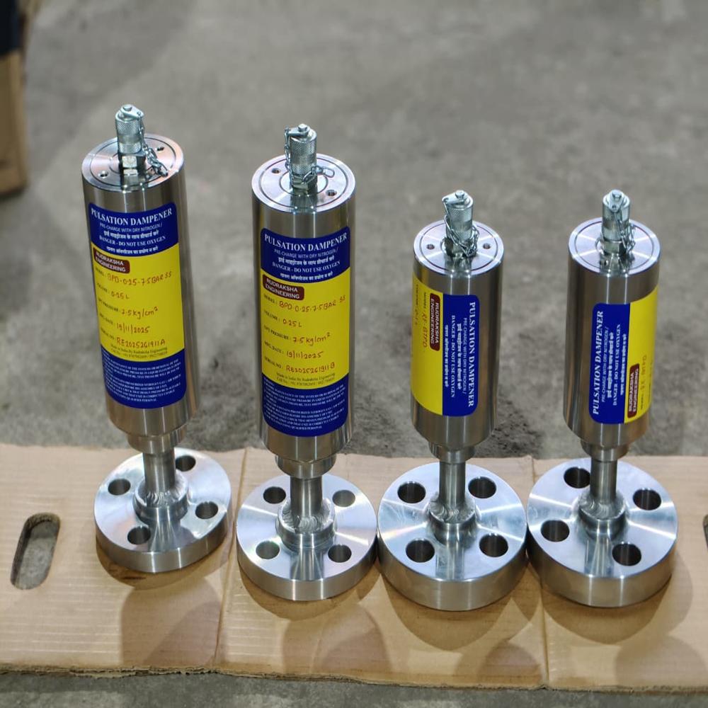 Diaphragm type gas filled dampener