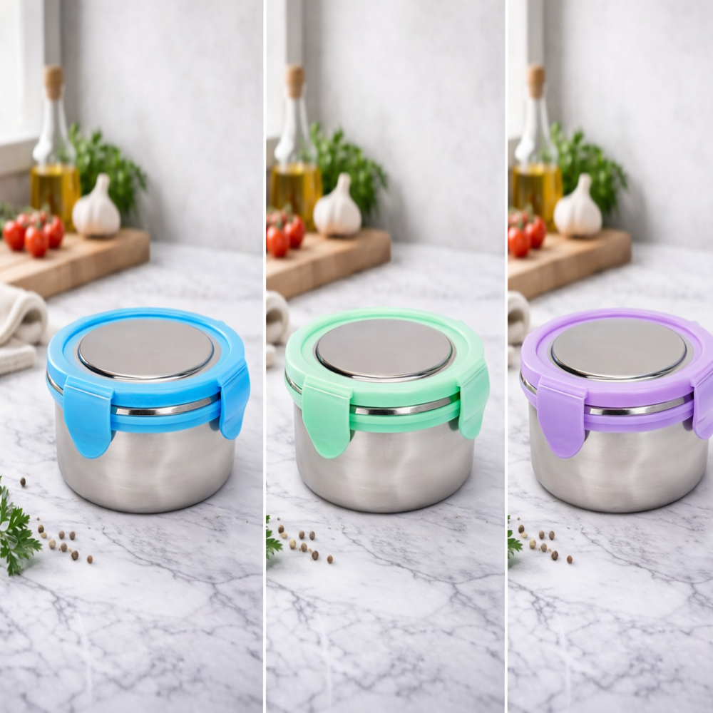 500ml Round Stainless Steel Lunch Boxes