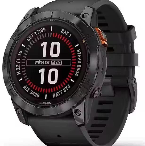 NEW MERIT Garmins Fenix 7X Pro Sapphire Solar GPS Multisport Smartwatch Dual Camera Calendar Alarm Compass