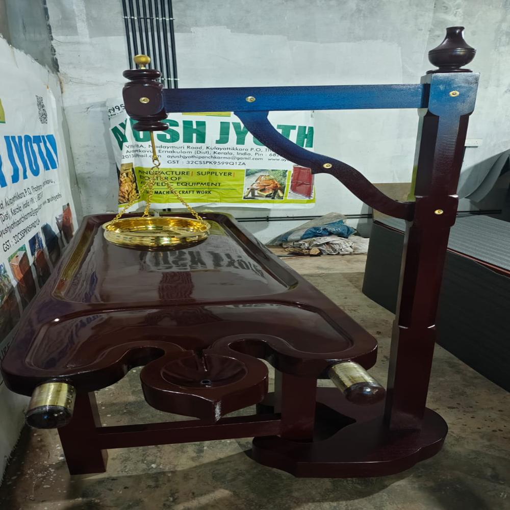 A22h-shirodhara Table Set - Color: Brown
