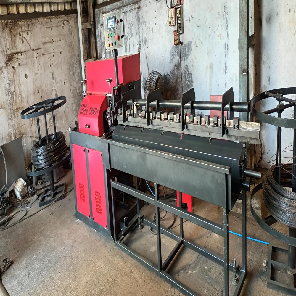 PLC Controlled Mild Steel Wire Straightening And Cutting Machine