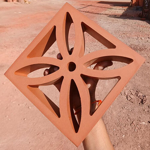 Amber Terracotta Clay Jali