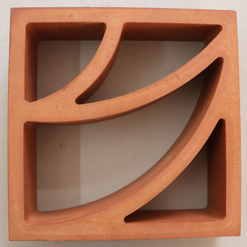 Lotus Terracotta Red Clay Jali