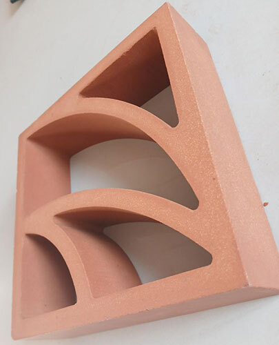 Lotus Terracotta Red Clay Jali