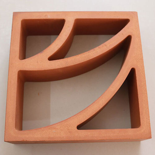 Lotus Terracotta Red Clay Jali