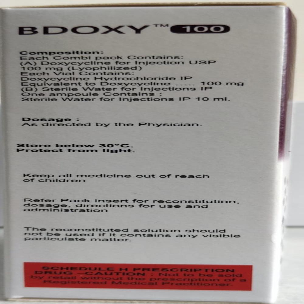 Bdoxy 100 Inj - Drug Type: Injection