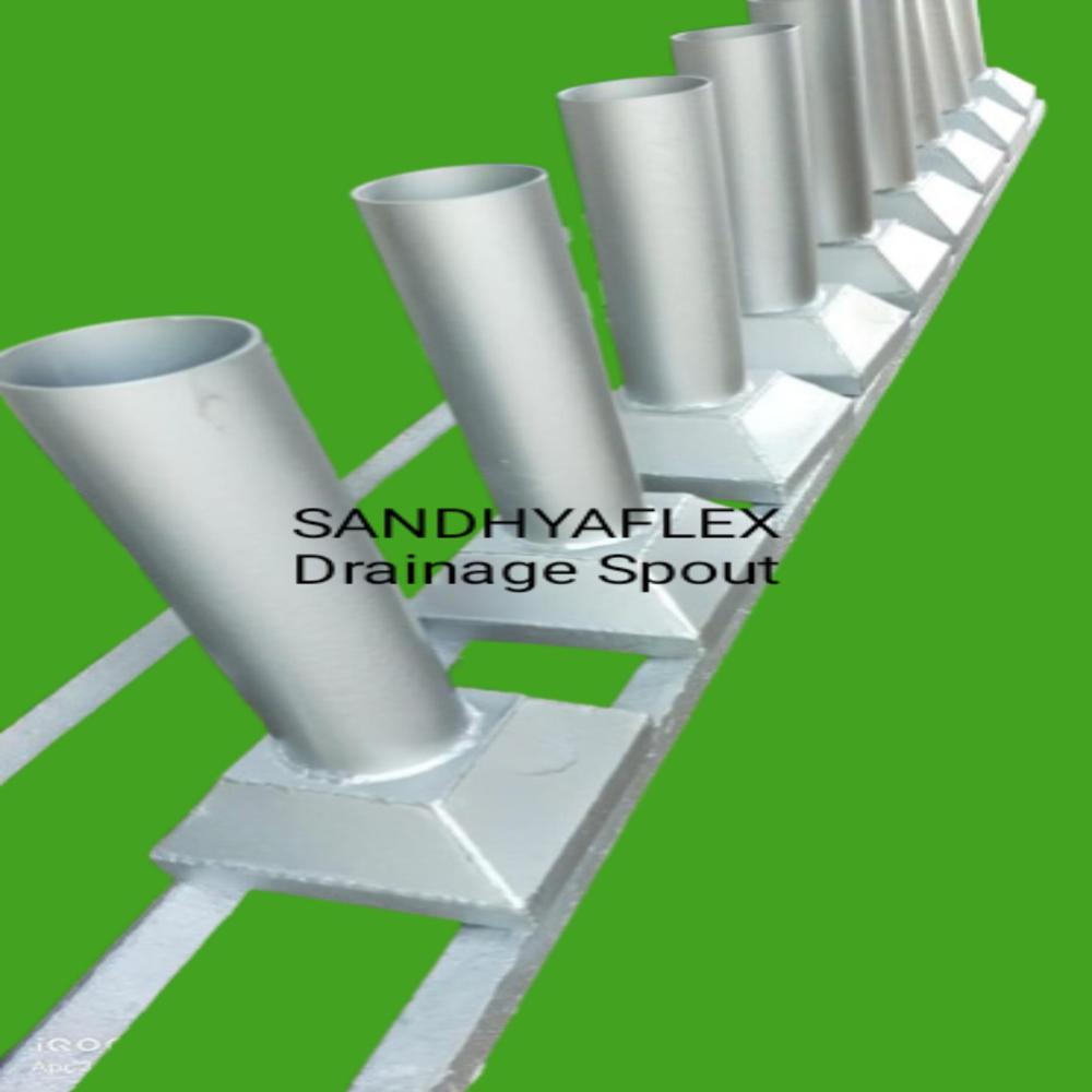Deep Galvanized Drainage Spout - Color: Silver