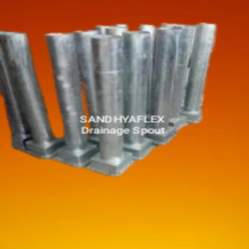 Deep Galvanized Drainage Spout - Color: Silver