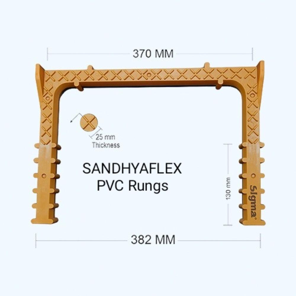 Pvc Rung - Polyvinyl Chloride 250mm Grey, Shore A 605, Fire Retardant, Uv Resistant, Non-conductive