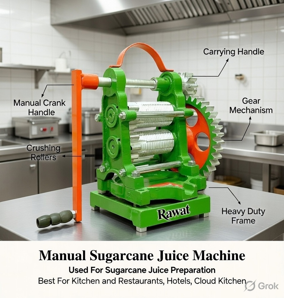 Sugarcane Juice Machine (CI)  Portable Hand-Operated Sugarcane Juicer