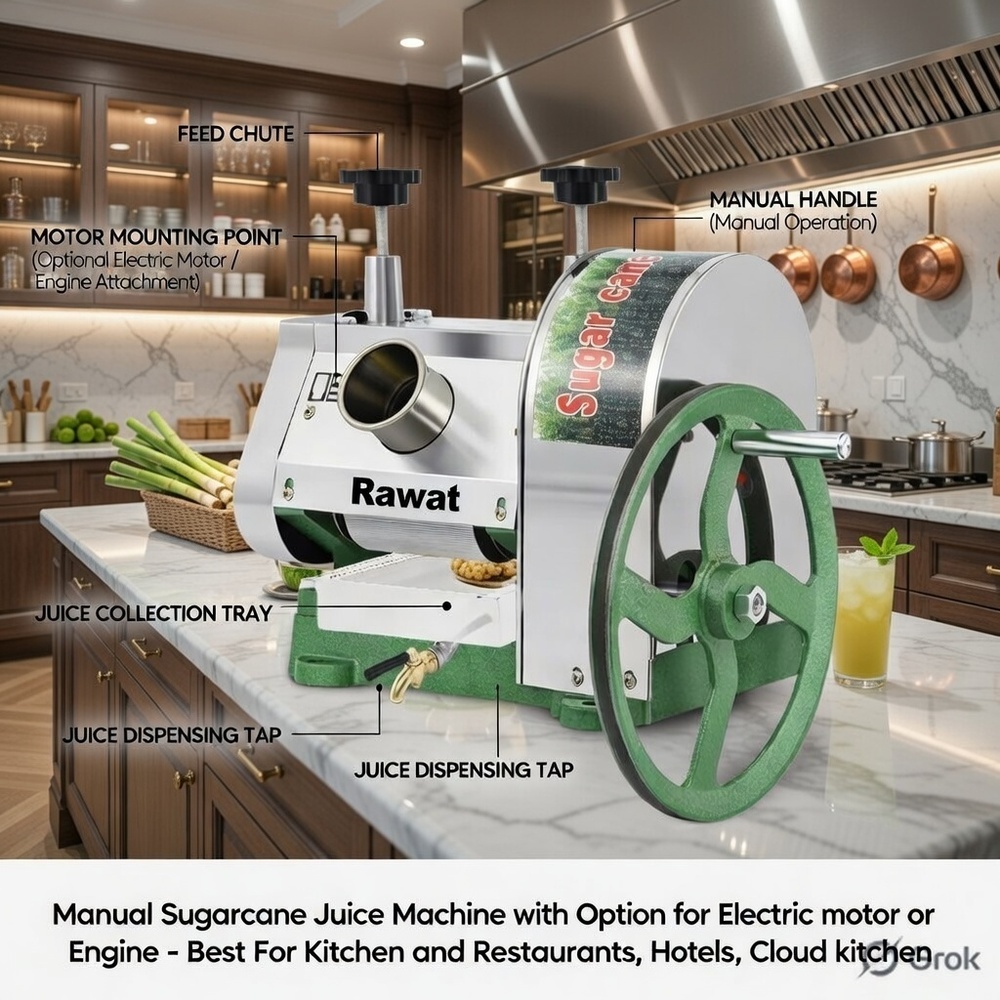 Manual Sugarcane Juice Machine  Hand Operated Stainless steel, SS