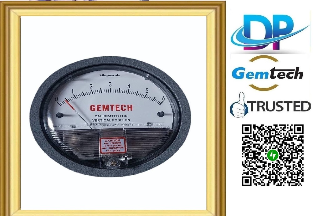 GEMTECH DIFFERENTIAL PRESSURE GAUGE By Nangla Gujran Industrial Area Faridabad