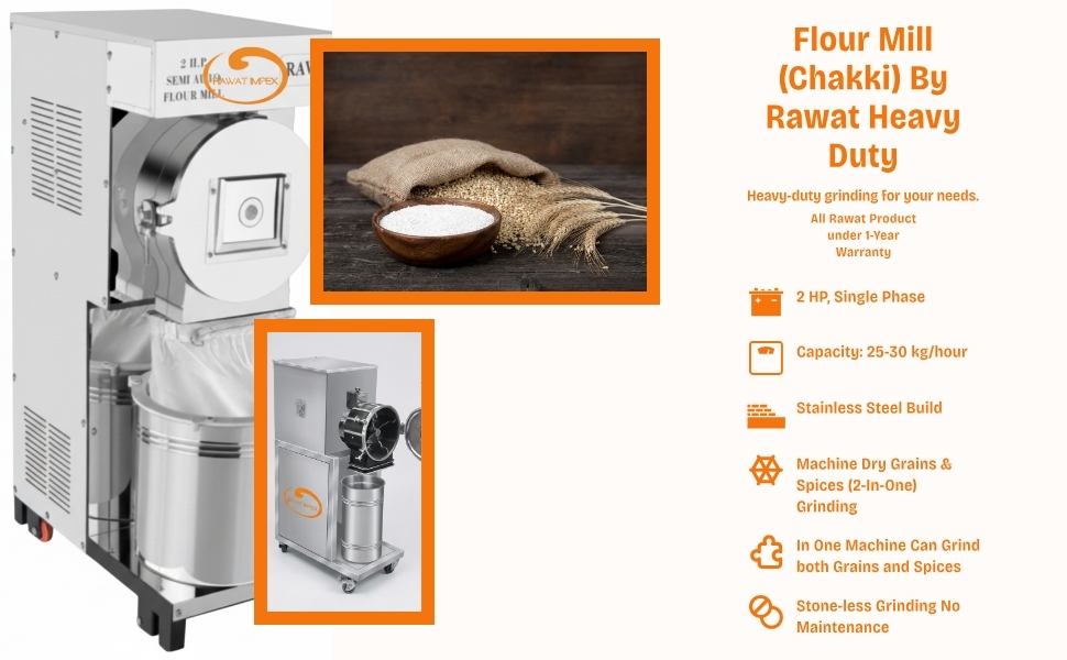 SS Flour Mill Stainless Steel Atta Chakki