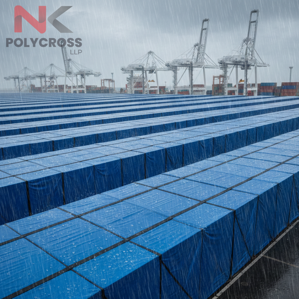 Container Yard Cover - Color: Blue