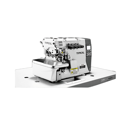 Typical Gn7100 Series Overlock Sewing Machine - Color: White With Blue Accents
