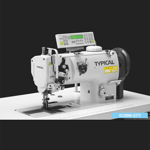 Typical Gc-20666Cx Double Needle Sewing Machine - Color: White And Blue