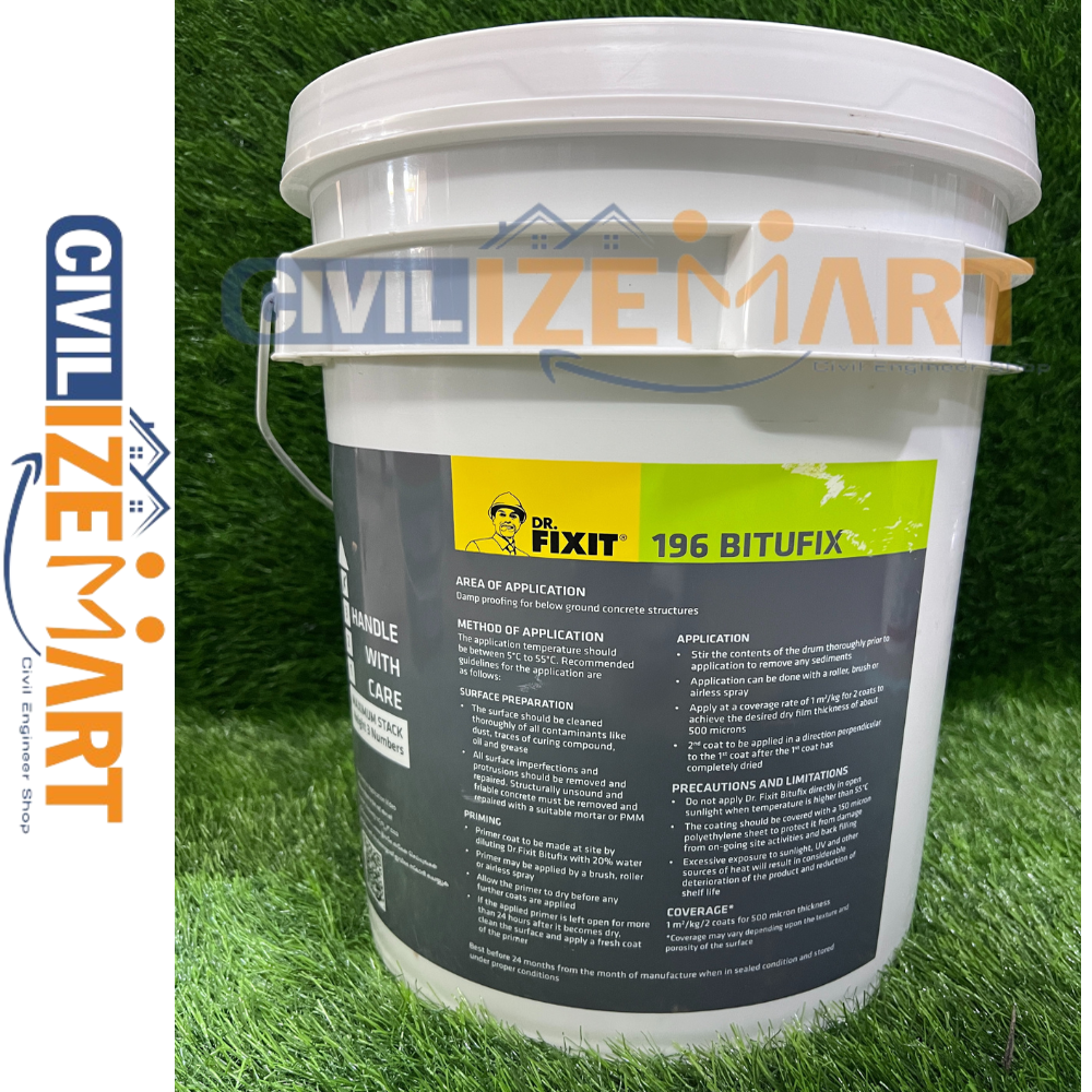 Dr. Fixit BITUFIX Ground Waterproofing, Damp Proof Footing Masonry Wall