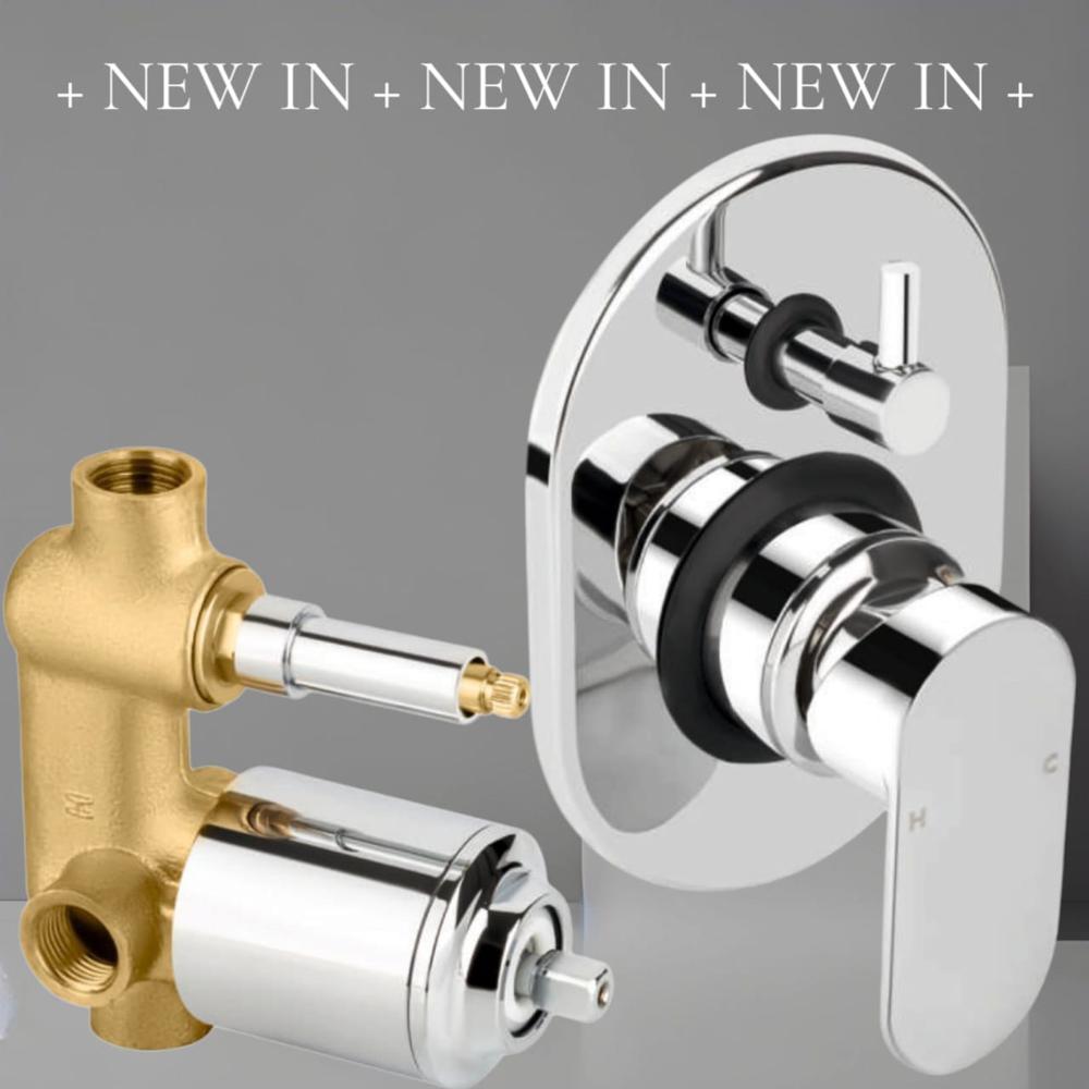 2 Way High Flow Diverter - Color: Silver