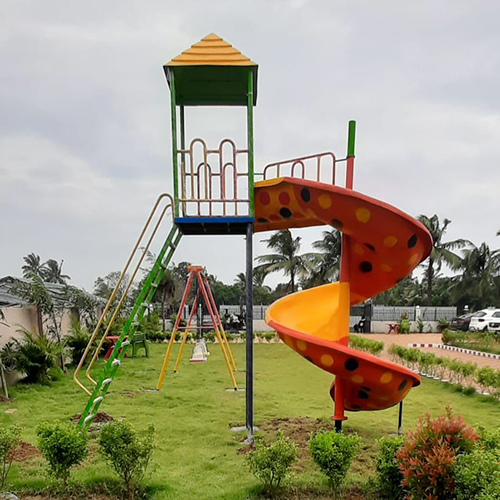 FRP Mini Combination Play Set With 4 Slides