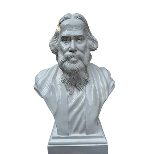 FRP White Rabindranath Tagore Statue
