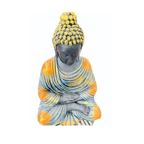 Grey Fiber Buddha Statue