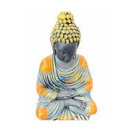 Grey Fiber Buddha Statue - Application: Home Decor