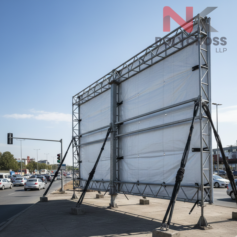 Outdoor Advertisement Banner Backing - Color: Blue