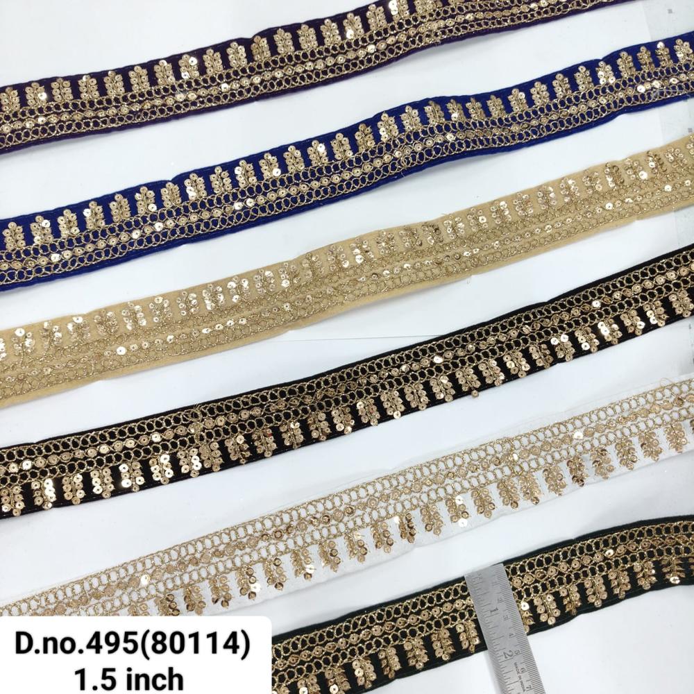 Hand Work Tapeta Lace - Decoration Material: Sequins