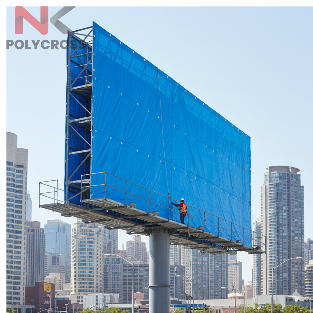 Hoarding Installation Cover - Color: Blue