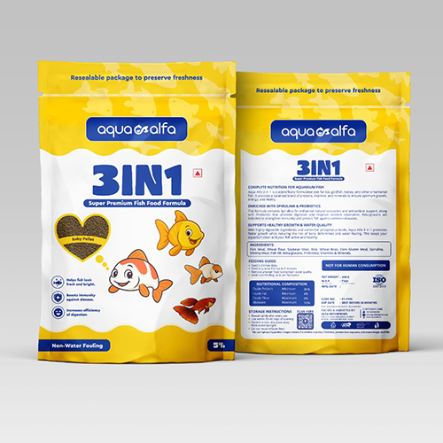 AquaAlfa 3 In 1 Super Premium Fish Food Formula 100gm