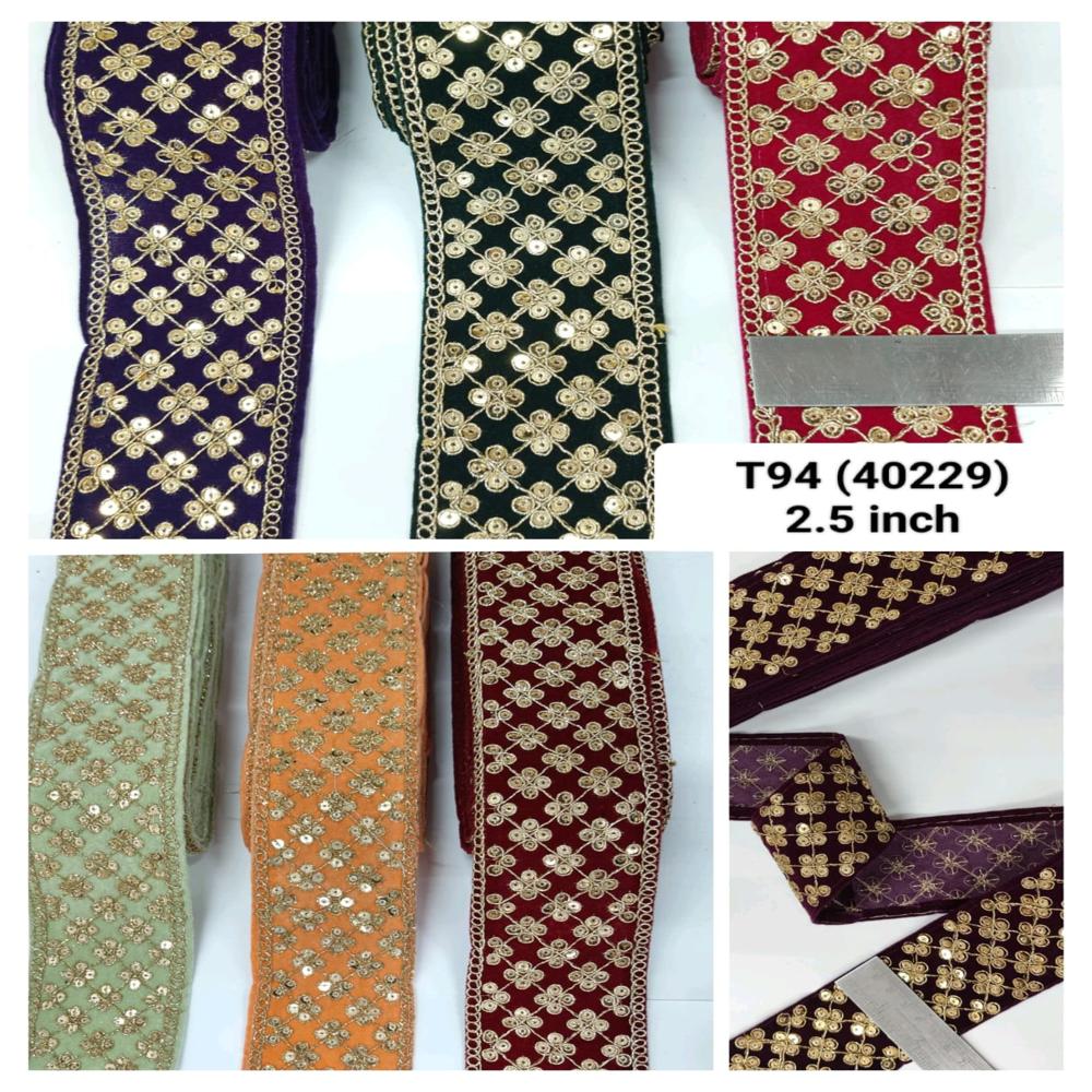 Saree Tapeta Lace - Decoration Material: Sequins